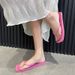 Popular 2025 Women's Flip-flops For Outdoor Wear, Bathing, Beach, And Seaside, Simple Solid Color Thong For Girls_vogvips.com