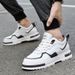 Round Head Men's Height-increasing Lace-up Board Shoes Breathable Youth Sports Leisure Reflective Little White Men's Shoes_vogvips.com