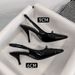 Chen Xiaofan Peep Sandals For Women 2022 New Style Thin Square Toe Hollow Sexy Black Patent Leather Cat Heel High Heels_vogvips.com