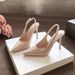 2025 Summer New Style Thin Heel Pointed Toe Backless Versatile Nude Patent Leather High Heels Fashion Korean Version_vogvips.com