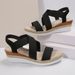 Large size 2024 summer new rope slope heel fish mouth casual women's sandals_vogvips.com