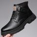 European Warm Series Winter Trendy Versatile Fleece-Lined Warm Men's Casual Shoes Outdoor Hiking Work Martin Cotton Boots Men_vogvips.com