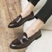 Men's In Plus Size, New Le Fu Fashionable Men's Casual Leather Shoes, Trendy British Style Bean Shoes_vogvips.com