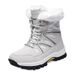 2025 New Outdoor Travel Sports Large Size Snow For Women Winter Fleece-Lined Warm Mid-Calf Women's Boots Skiing Hiking_vogvips.com