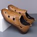 2025 Summer Genuine Breathable Hollow Casual For Men Simple Comfortable Soft Leather Hole Sandals_vogvips.com