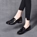 2023 Spring New Chunky Heel Genuine Soft Deep Mouth Round Toe British Style Patent Leather Slip-On Loafers For Women_vogvips.com