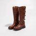 Brown Over-the-Knee For Women New Metal Buckle Western Cowboy Long Mid-Calf Riding Boots_vogvips.com