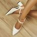 New Elegant Women's High-heeled Shoes, With Adjustable Ankle Straps, Chunky Heel Design, Suitable For Holiday Parties_vogvips.com