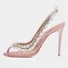 Women's Transparent Rhinestone Sandals Stiletto Heels Summer Style Peep Toe Open Back High Heels Sexy Pendant Pink Banquet Shoes_vogvips.com
