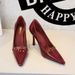 1619-7 Korean Style Sexy Party High Heels Metal Buckle Pointed Toe Shallow Mouth Stiletto Women's Shoes Professional_vogvips.com