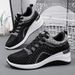 Women's Casual Shoes Women's Shoes Thick-soled Heightening Single Shoes Shallow Mouth Fly-woven Shoes Breathable Mesh Shoes_vogvips.com