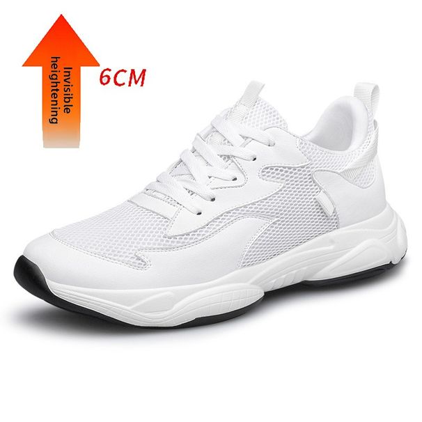 Casual Men's Board Shoes Increase In Height. Breathable Mesh Men's Lace-up Running Men_vogvips.com