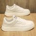 2025 Spring New Breathable Men's Versatile Thick Soled White Sports And Leisure Board Trendy Shoes_vogvips.com