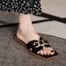 Women's Summer Outdoor Slippers 2024 New Fashionable Chain Flat Sandals_vogvips.com