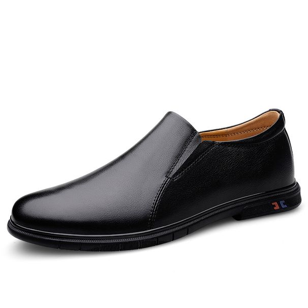 Men's Shoes Loafer Leather Shoes Outdoor Casual Shoes Low-top Foot Cover Leather Surface Single Shoes_vogvips.com