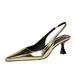 Women's Shoes High-heeled Wine Glass And Shallow-mouth Square Head Hollowed Out After Trippling And Empty Single Shoes Women_vogvips.com