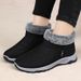 Women's Winter New Cotton Shoes Warm Short Fleece Lined Thickened Slip-On Casual Snow Boots For Middle-Aged And Elderly_vogvips.com