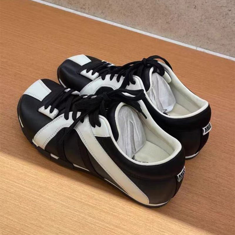 Ruth Zhao Same Style ~ Square Toe Zebra Flat Casual Sports Sneakers For Women New Versatile Sole Soft Surface German_vogvips.com