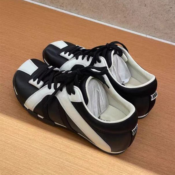 Ruth Zhao Same Style ~ Square Toe Zebra Flat Casual Sports Sneakers For Women New Versatile Sole Soft Surface German_vogvips.com