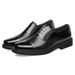 Suitable For All Seasons Autumn Wintr Black Businss Formal Mn's Lathr Shos Work Thr-Joint Vrsatil Thick-Sold Casual Scurity_vogvips.com