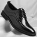 Euro Step Large Size Men's Leather 2025 Spring New Brogue Business For Men Office Shoes_vogvips.com