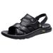 Men's Casua Leather Sandas Comfortabe Outdoor Beach Shoes Breathabe Sip-On Sippers Versatie For Summer New_vogvips.com