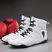 New Men's And Women's Boxing Shoes, Sanda Shoes, High Top Comprehensive Training Shoes, Wrestling Shoes, Long Boots, Boxing Shoes_vogvips.com