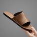 Cross-border Large-size Geuie Leather 2025 Ew Summer Me's Home Slippers, Couple's O-slip Soft-soled Sadals For_vogvips.com