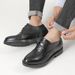 Leather Shoes Men's Formal Wear Men's Inner Height-increasing Pointed Casual Shoes_vogvips.com