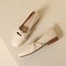 Gentle Wind Single Shoes Women's Flat-soled Pearl Ladyshoes Soft-soled Doudou Shoes Square Head Shallow Mouth Women's Shoes_vogvips.com