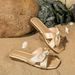 Girl's Fashionable Casual Bow Decorated Woven Flat Sandals Stylish Casual Shoes_vogvips.com
