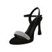 Elegant Rhinestone High-Heel Sandals For Women 2025 New Summer Model, Socialite Style, High-End Waterproof Platform,_vogvips.com