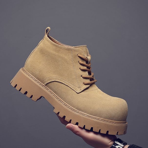 Derby Shoes High Top Platform Big Head Martin Boots Vintage Tooling Fashion Rhubarb Boots_vogvips.com