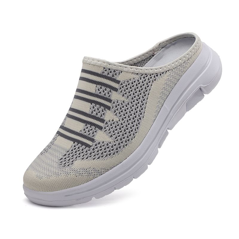 Lightweight Round Toe For Women Flats Soft House Slippers Female Slides Four Season Casual Mesh Lazy Shoes_vogvips.com