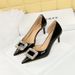638-AK32 European And American Style Banquet High-heeled Shoes, Shiny Patent Leather, Shallow Pointed Toe, Side Cutout_vogvips.com