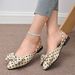 Women's Pointed Toe Bow Tie Houndstooth Flat Sandals Summer New Style European American Open Back Sandals_vogvips.com