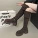Melard Two-Way Fold Thick-Soled Long For Women 2025 Autumn Winter New Style Chunky Heel Over-the-Knee Riding Boots_vogvips.com