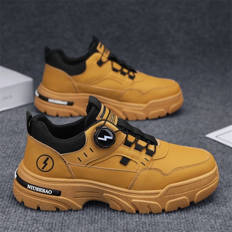 Hiking Boots Autumn New Korean Style Versatile Casual Lightweight Thick Sole Wear-resistant Fashion Men's Shoes_vogvips.com
