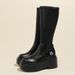 Women's Shoes Autumn And Winter Boots Internet Celebrity Thick Soled Platform Elastic Boots Small Height Enhancing Slim Boots Thick Leg Short Boots_vogvips.com