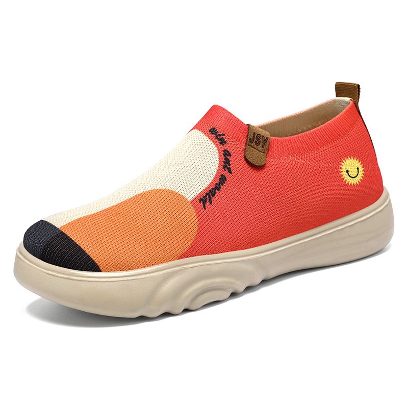 Women's Shoes Soft-soled Comfortable Casual Shoes Breathable Single Shoes Lazy One-pedal Cloth Shoes Middle-aged And Elderly Mother Shoes_vogvips.com