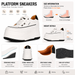 Fujin Hidden Heel High Platform Shoes 9cm 3 Inch Comfortable Sneakers For Women Vulcanized Chunky Wedge Casual Shoes_vogvips.com