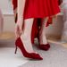 White Wedding Shoes Style Burgundy Xiuhe Bow High Heels Shoes For Women_vogvips.com