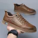 Trendy Men's Casual Shoes Simple Men's Retro Genuine Leather Shoes Elegant Formal Commuter Work Shoes Free Delivery Loafers_vogvips.com