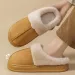 Fashion Women Fluffy Slippers For Winter Indoor EVA Thick Sole Anti Slip And Warm Unisex Slippers For Winter_vogvips.com