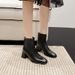 Small Women's Boots313233Chunky Square Toe Ankle Autumn Winter 2023 New Versatile Fashion High Heel Boots Size 34_vogvips.com