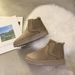 Women's Shoes Winter Snow Boots With Thick Fleece Lining, Slip-On Low Top Round Toe Casual Shoes For Cold Weather, Sizes 36-44 Cotton Shoes Women_vogvips.com