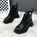 Wool Snow Boots Fur Integrated Short Boots Martin Boots Women's Winter Warm Thickened-soled Non-slip Cotton Shoes_vogvips.com