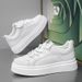 Men's Fashion Sneakers - PU Leather Casual Shoes With Thick Sole, Breathable Mesh Lining, Lightweight & Comfortable_vogvips.com