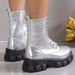 Chunky Platform Martin Boots For Women & Men - Low-Cut British Style Unisex Boots With Side Zipper & Round Toe_vogvips.com