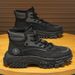 European Warm Series Labor Protection Men's Shoes Autumn Outdoor Hiking Non-Slip Wear-Resistant Work Sports Thick-Soled Height-Increasing_vogvips.com